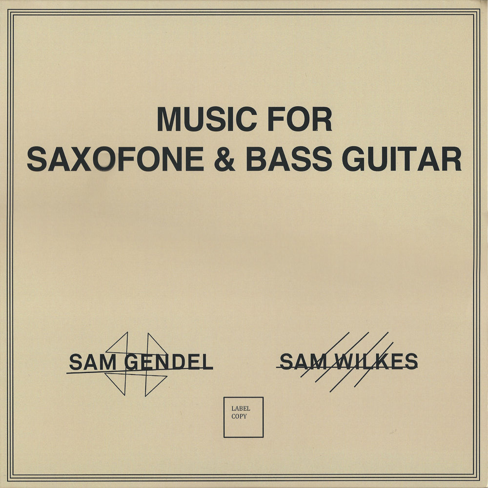 Sam Gendel & Sam Wilkes – Music for Saxofone & Bass Guitar album cover