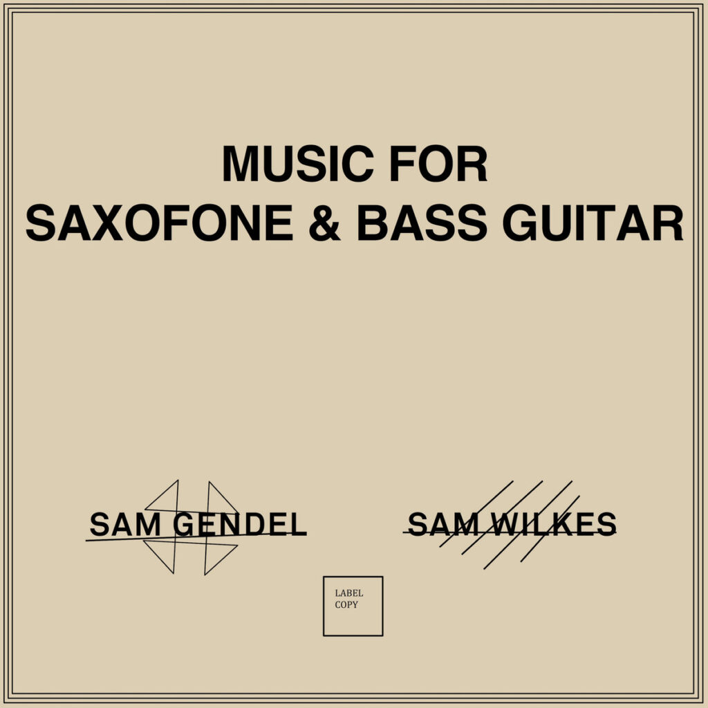 Sam Gendel & Sam Wilkes – Music For Saxofone & Bass Guitar LP product image