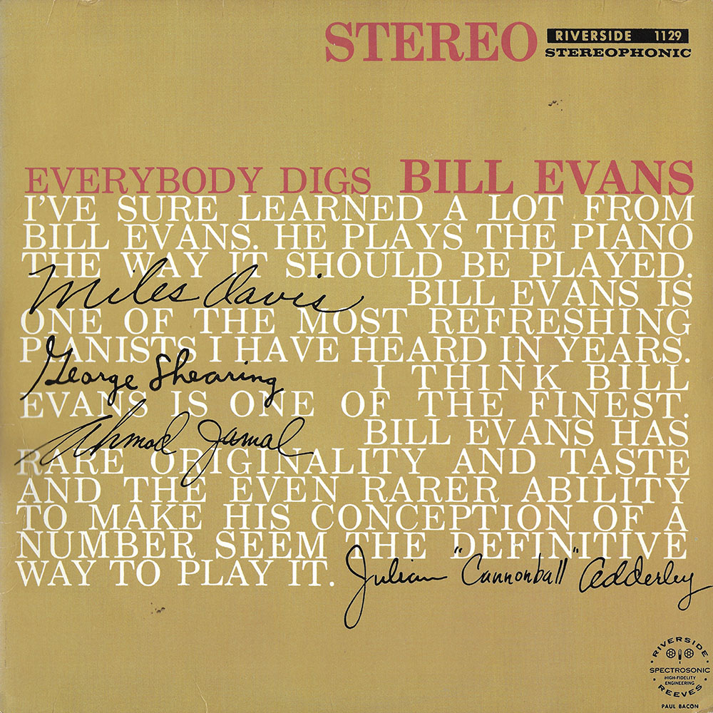 Bill Evans – Everybody Digs Bill Evans album cover