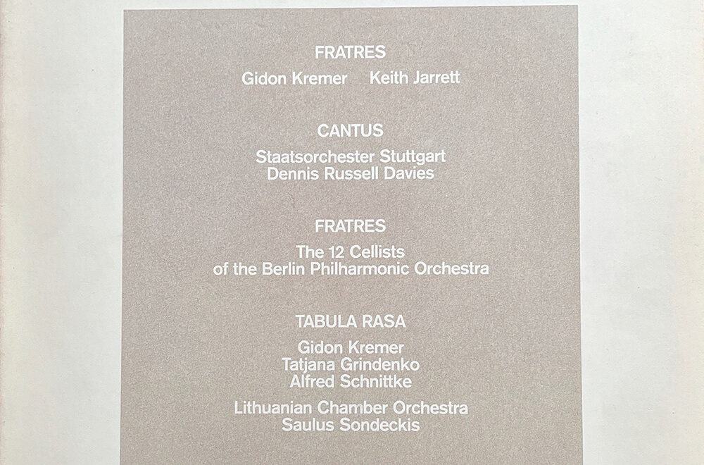 Arvo Pärt - Tabula Rasa