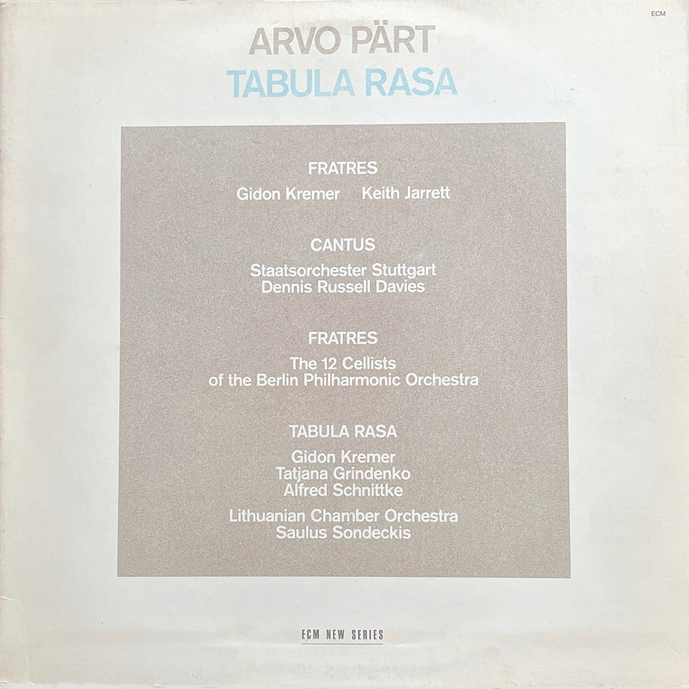 Arvo Pärt – Tabula Rasa album cover