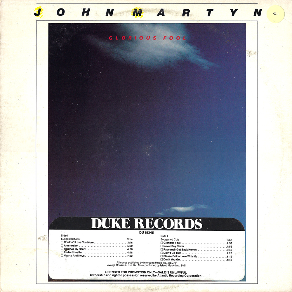 John Martyn – Glorious Fool album cover