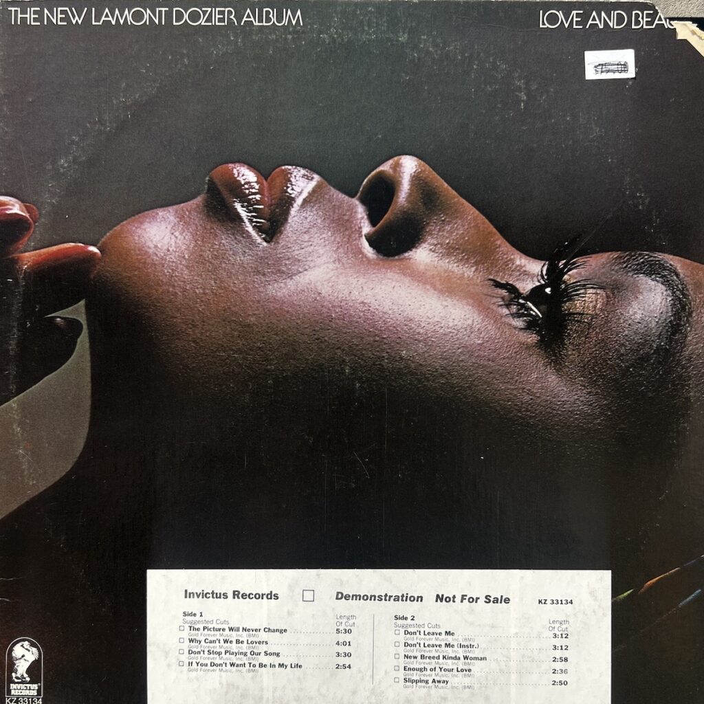 Lamont Dozier ‎– The New Lamont Dozier Album (Love And Beauty) LP (USED) product image