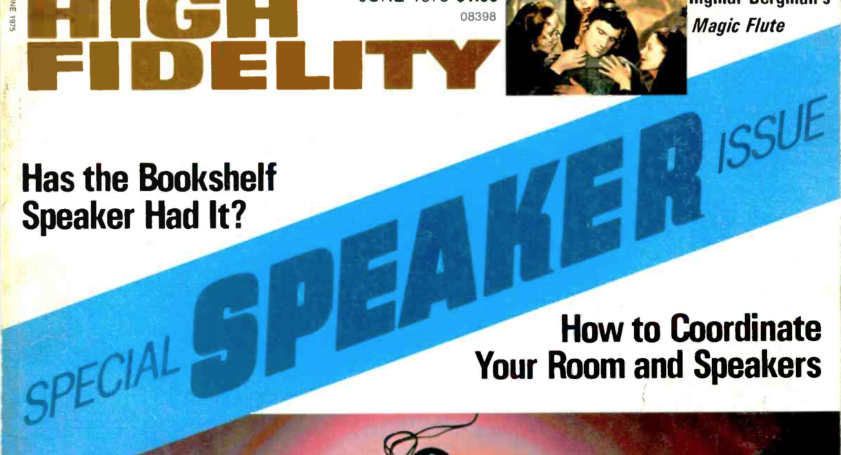 High Fidelity magazine banner and teasers from the July 1975 issue. It is the Special Speaker Issue