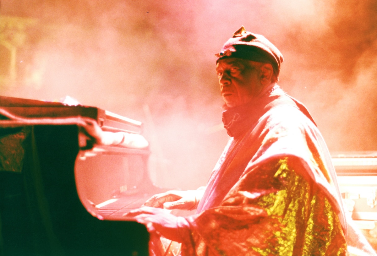 Sun Ra playing the piano