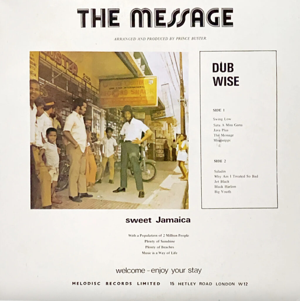 Prince Buster – The Message Dub Wise album cover
